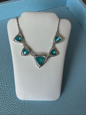 Touchstone Crystal by Swarovski Laguna triangle necklace